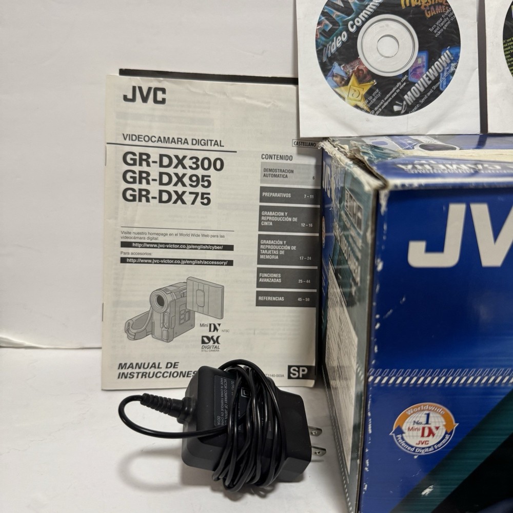 JVC Digital Video Camera GR-DX95U MiniDV Camcorder Bundle - Tested Works!!