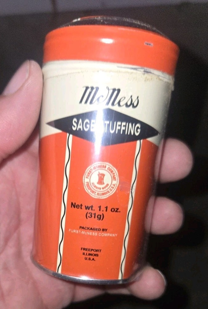 McNess Sage Stuffing Spice Tin Vintage