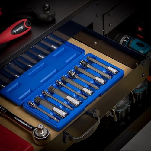 10054A XZN Triple Square Spline Bit Socket Set | Extra 10 Piece Extra-Long