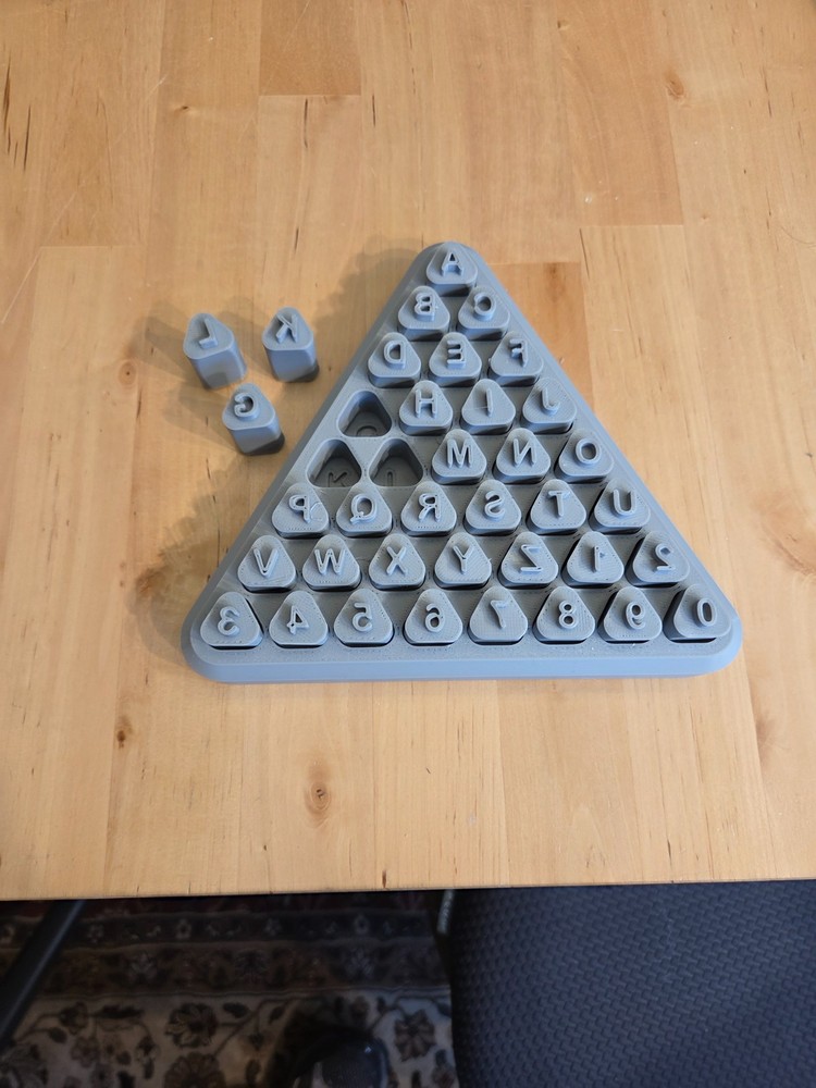 3d Printed Letter punches
