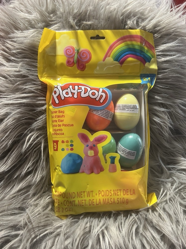 🆕 Play-Doh Easter Eggs Bag 9 Pack.🆕