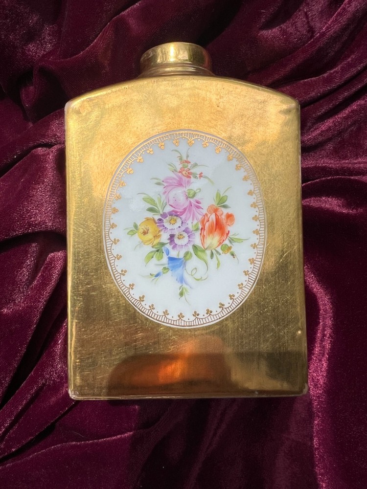 Richard Klemm Dresden Gold Tea Caddy