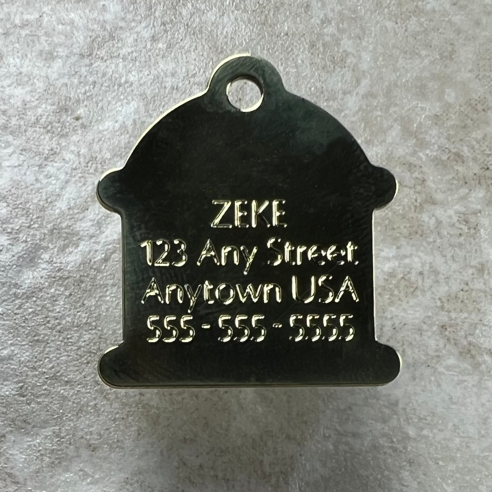 Custom Engraved Dog Tags Personalized Dog Collar Pet Tags Engraved BRASS HYDRANT