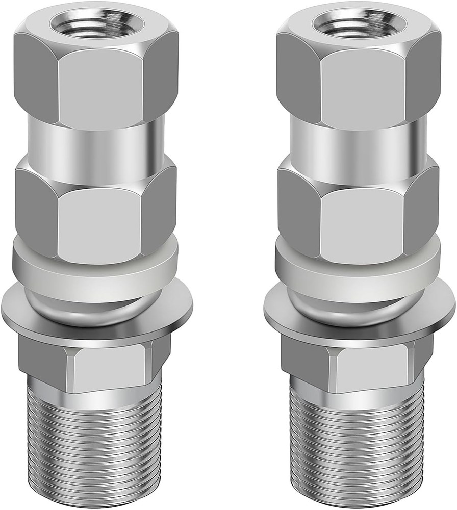 2 Pack CB Antenna SO-239 Stud Mount Adapter - Secure & Reliable 3/8 x 24