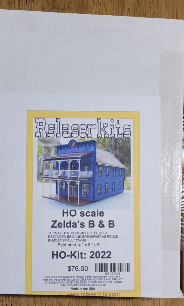 Rslaser Kits HO Scale Zelda's B & B #2022