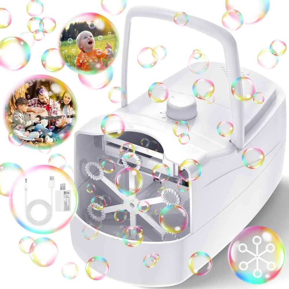 Sizonjoy High Output Bubble Machine 18000 Bubbles Per Minute Portable Fun