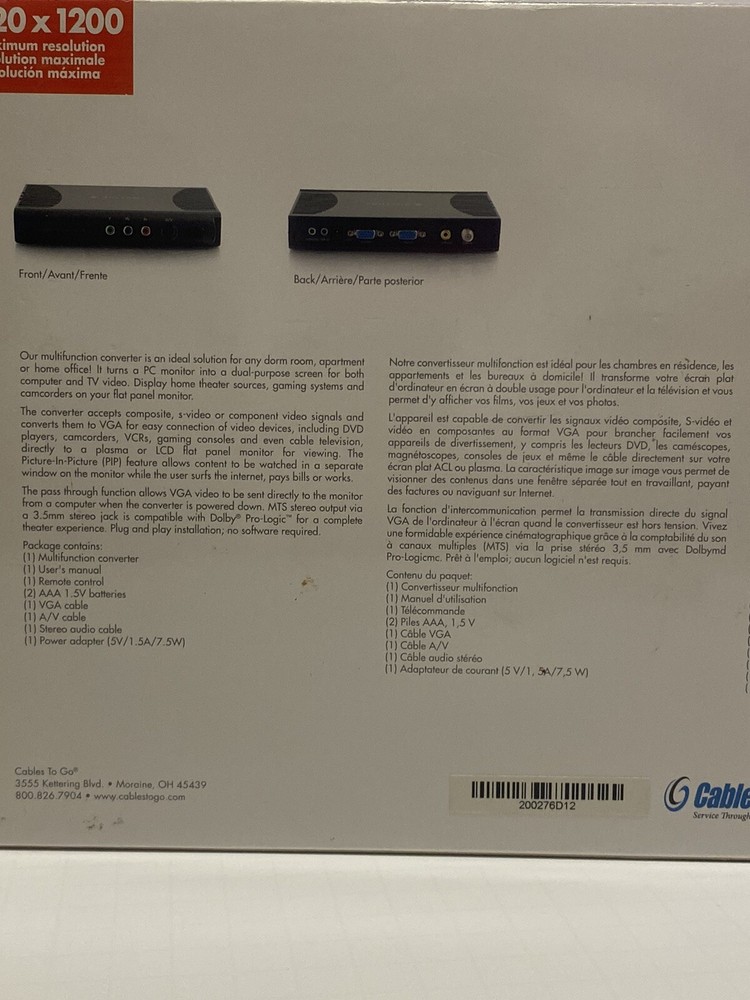 Trulink 41000 Multi-Function Converter With CatV Tuner Open Box