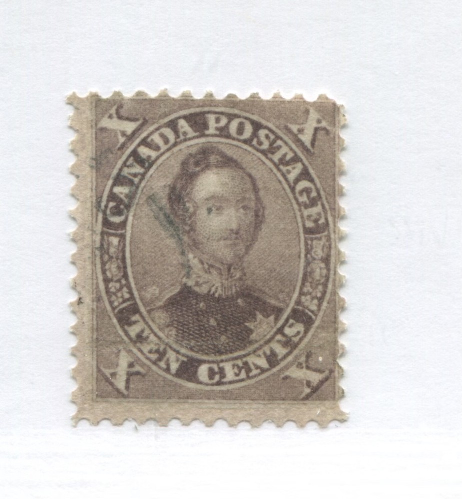 1859 10 cent Prince Albert brown very lightly cancelled