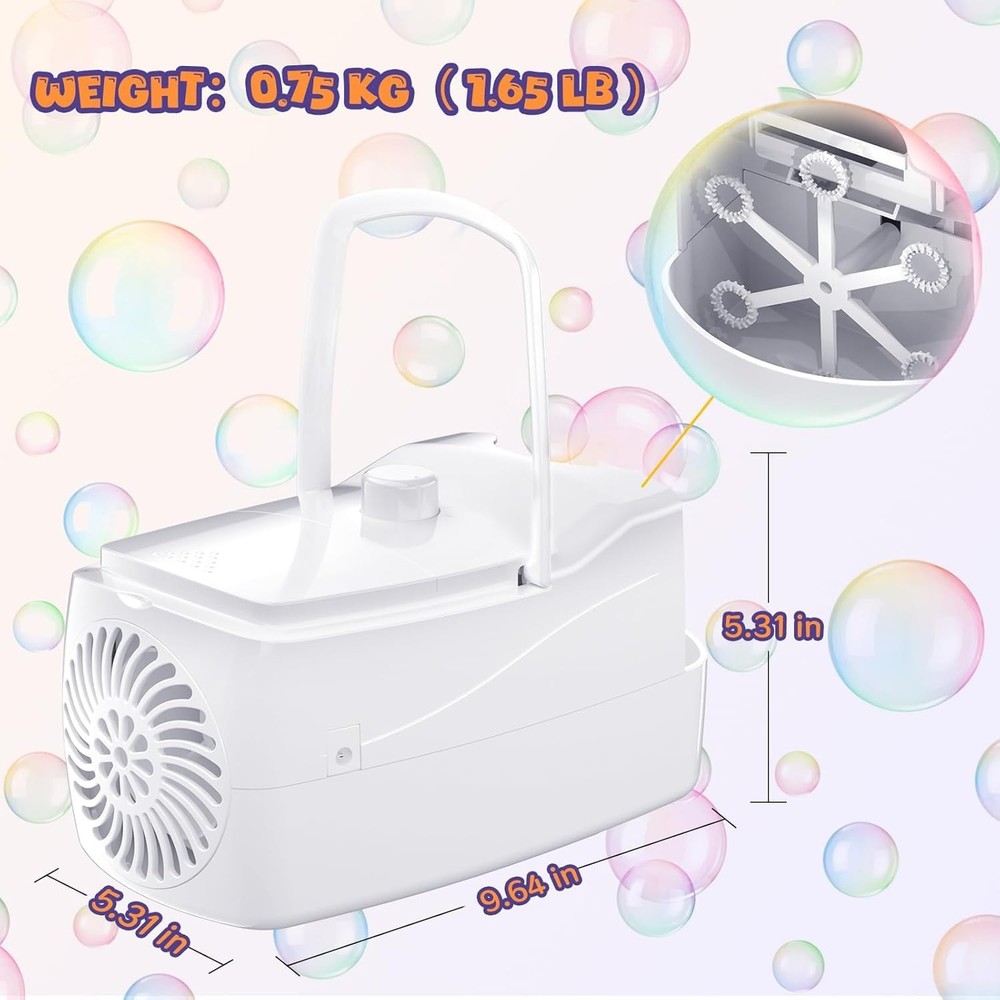 Sizonjoy High Output Bubble Machine 18000 Bubbles Per Minute Portable Fun