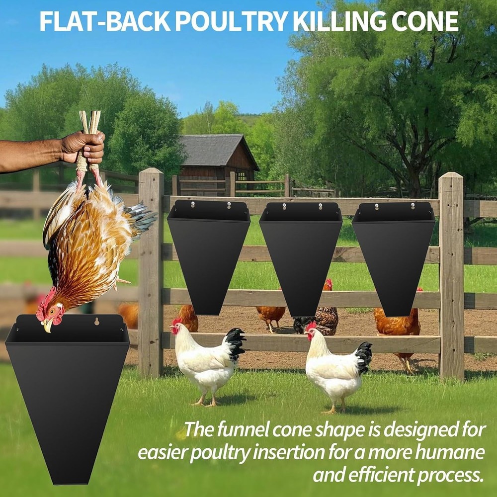 Rust-Resistant Medium Chicken Cone - Steel for Safe Poultry Processing