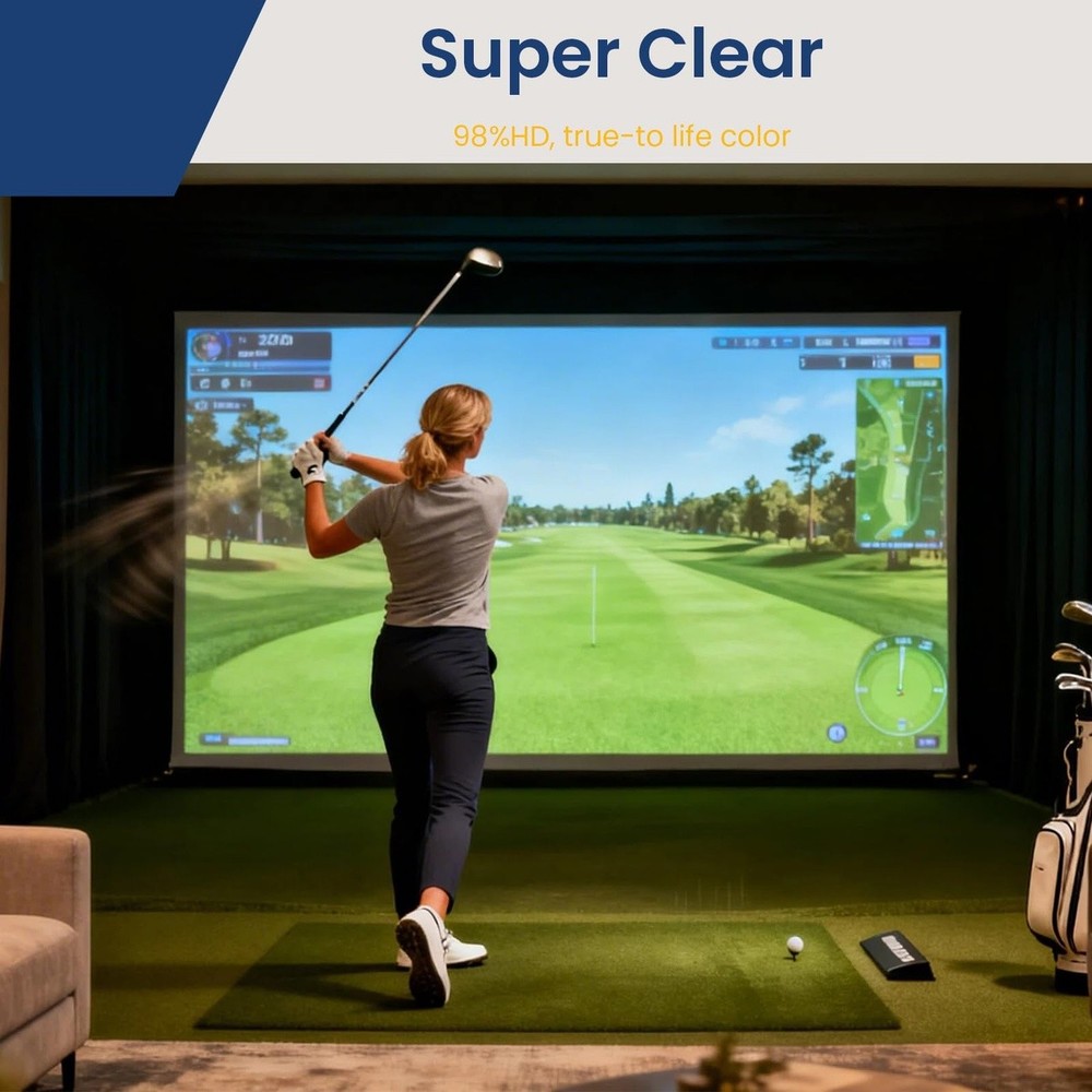 HD Golf Simulator Impact Screen Triple Layer 3D Air Mesh
