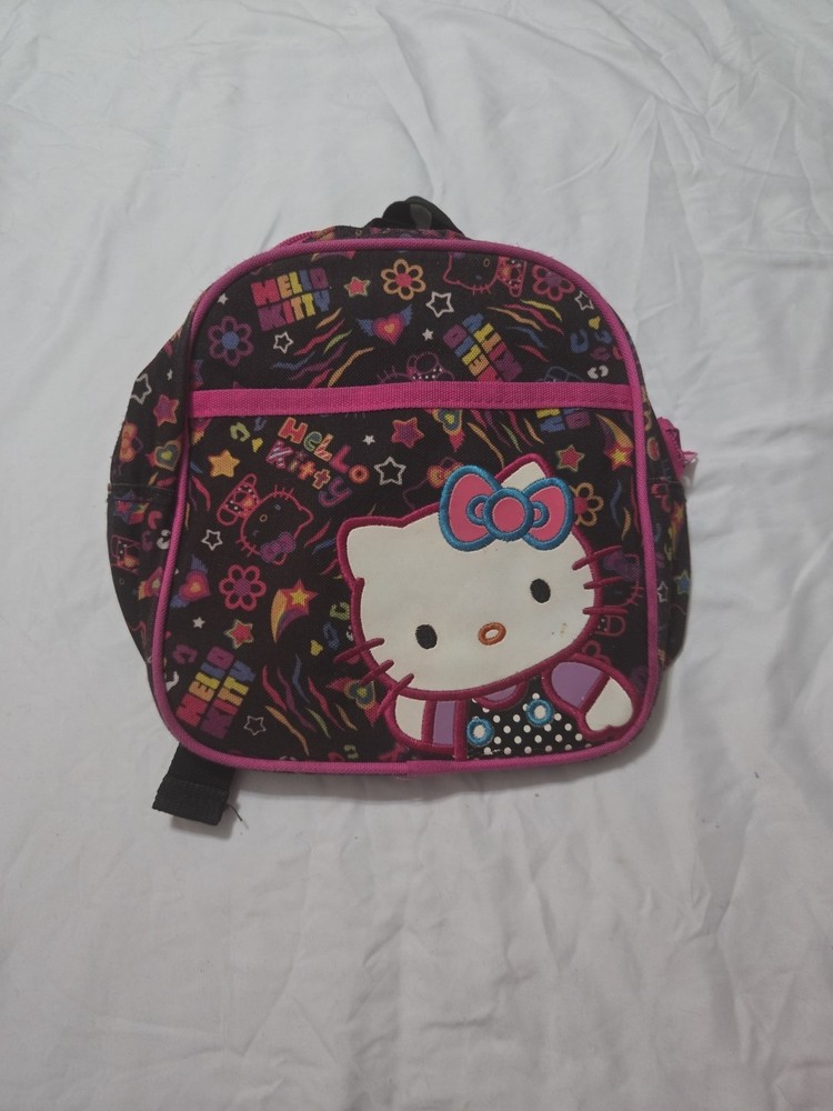 Hello Kitty Small Kids Backpack Black with Print Adjustable Straps