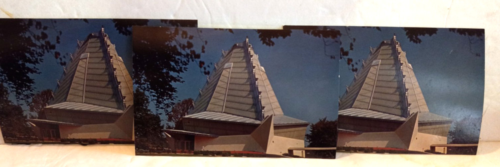 FRANK LLOYD WRIGHT BETH SHOLOM CONGREGATION 3 POSTCARDS SYNAGOGUE DEDICATED 1959