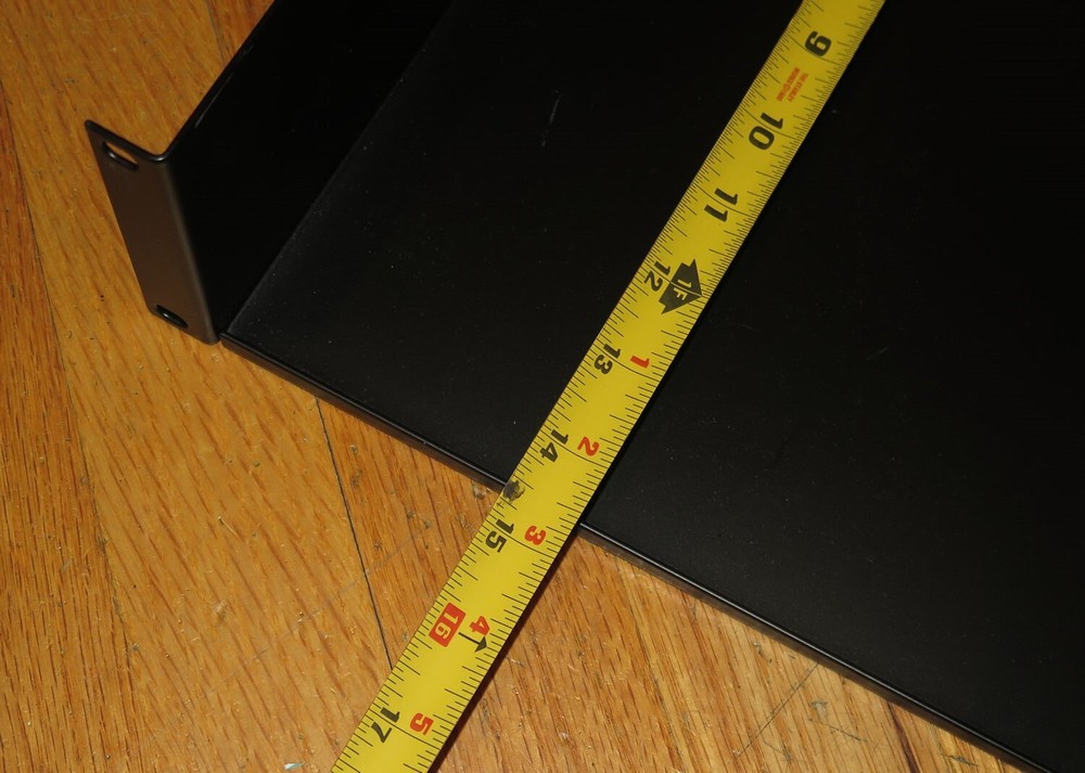 Middle Atlantic Products 2U 19" x 14.5" Solid Bottom Rackmount Shelf - U2 Black