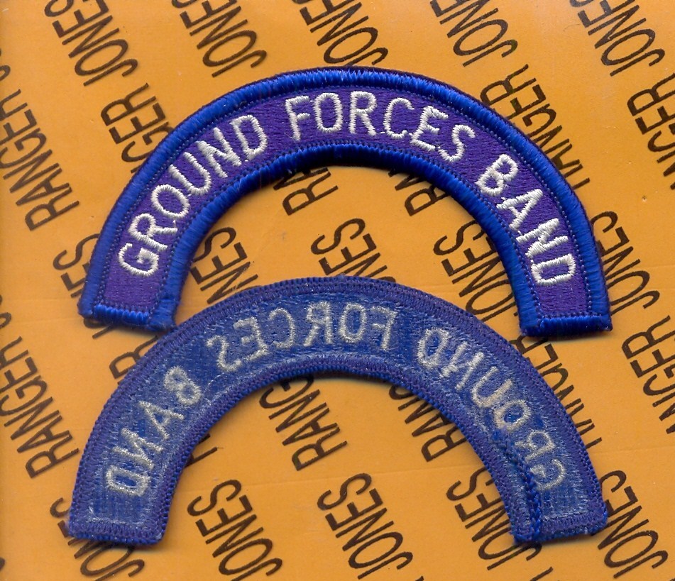 US Army GROUND FORCES BAND ~3.75" tab patch m/e