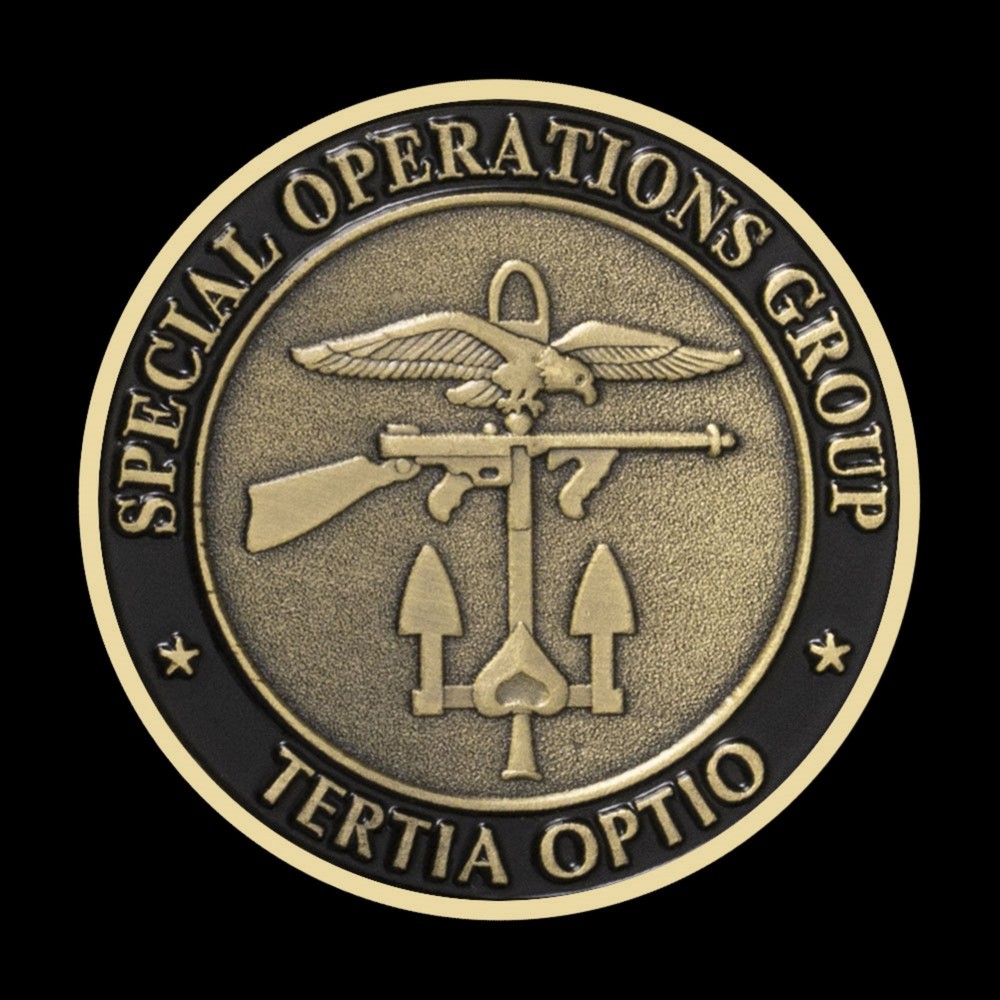 CIA Special Operations Group Tertia Optio Challenge Coin