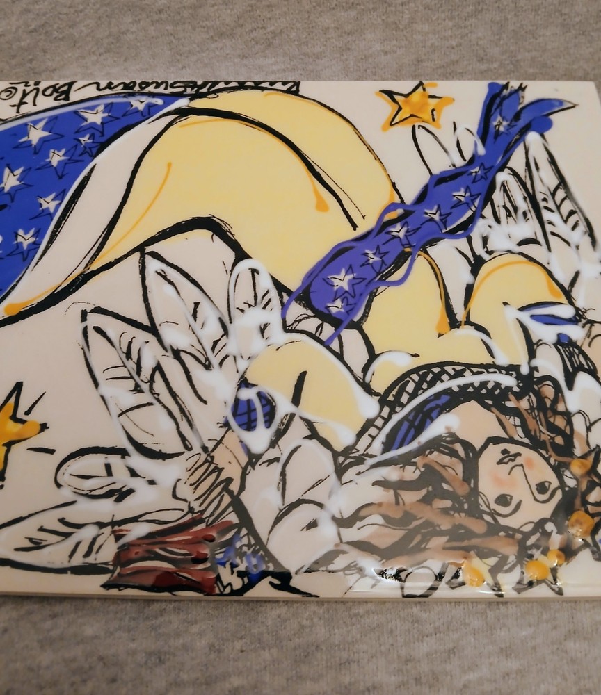 Richard and Suan Bolt Ceramic Patriotic Angle Tile