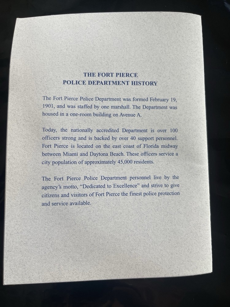 Ft Pierce Police Shoulder Patch