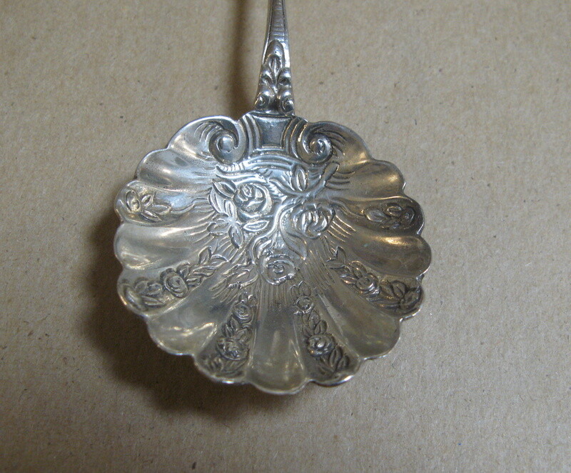 Vintage GEWE M Swedish Silver Berry Serving Spoon Signed