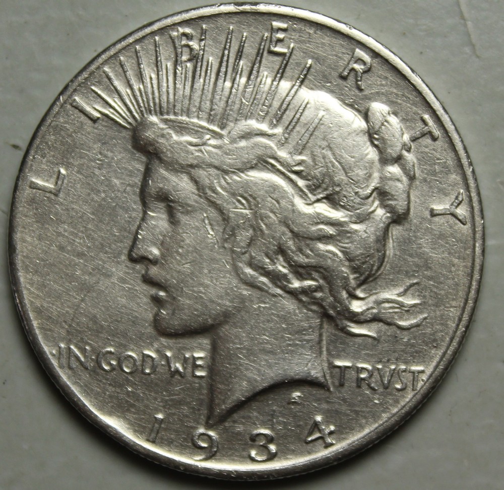 1934 S Peace Silver Dollar XF