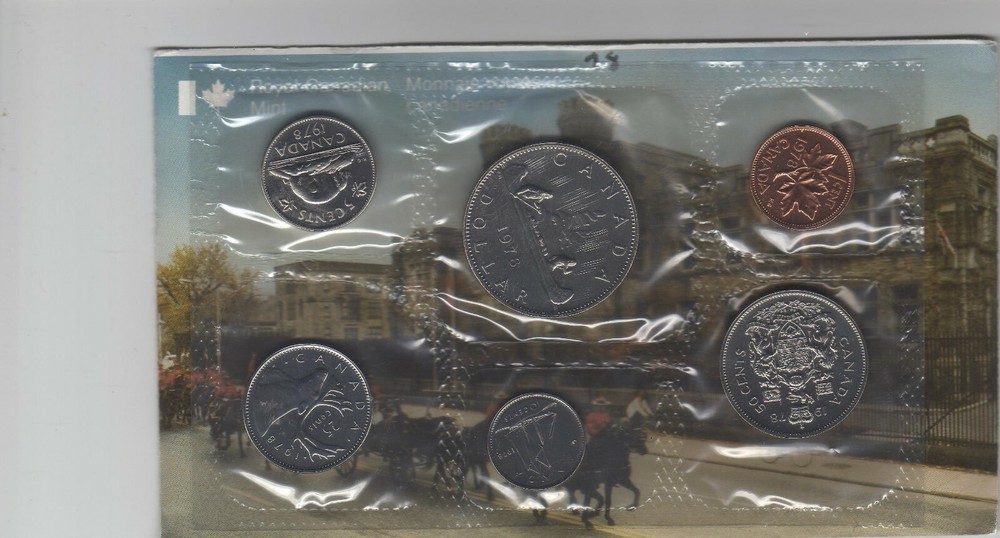 1978 Canada PL Set (6 Coins Cent to $1). MINT UNC.