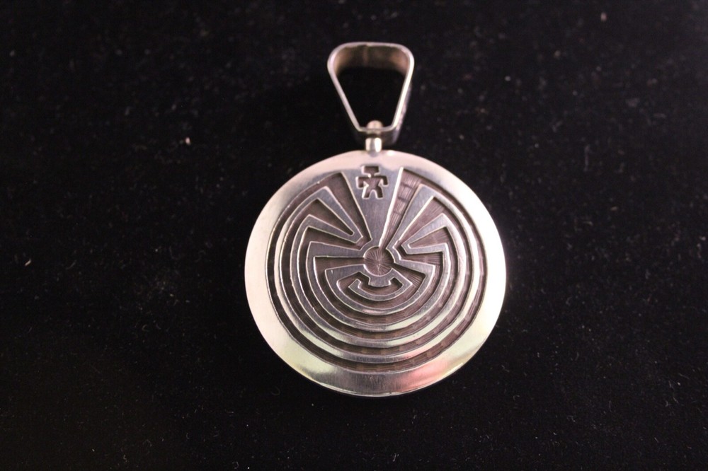Hopi Silver Overlay Double-sided Pendant