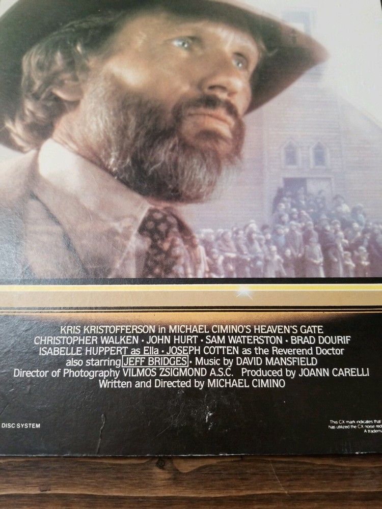 Heavens Gate RCA CED Videodisc Selectavision VTG Uncut Version