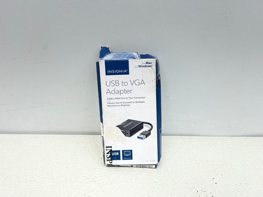 Insignia USB to VGA Adapter Resolution - Black  -