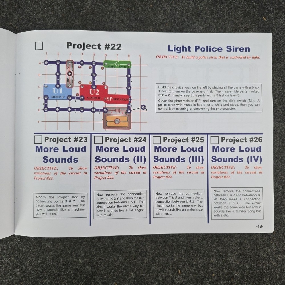 3- ELENCO Snap Circuits Instruction Books Projects (3) And Experiments (1)