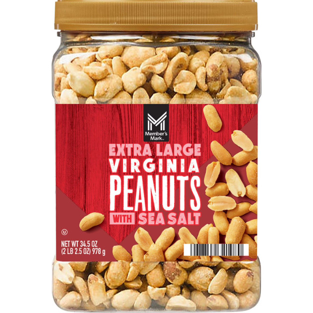 Member's Mark Extra Large Virginia Peanuts 34.5 oz Salted Snack Nuts