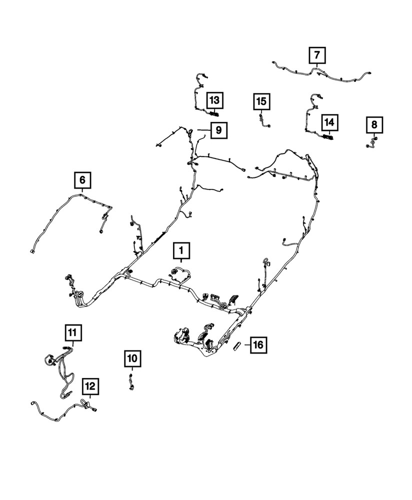 Genuine Mopar Header Wiring 68468602AA