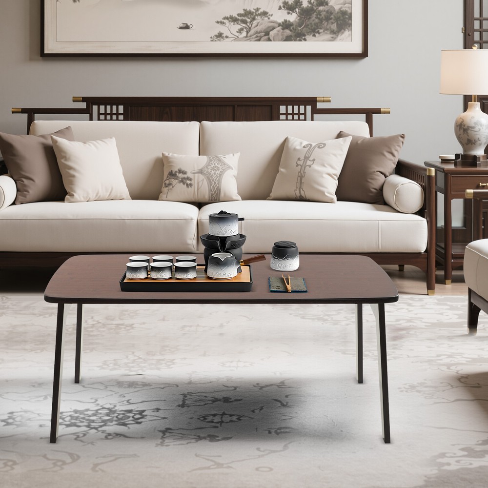 Folding Floor Table, Foldable Low Coffee Table, Portable Coffee Table for Sittin