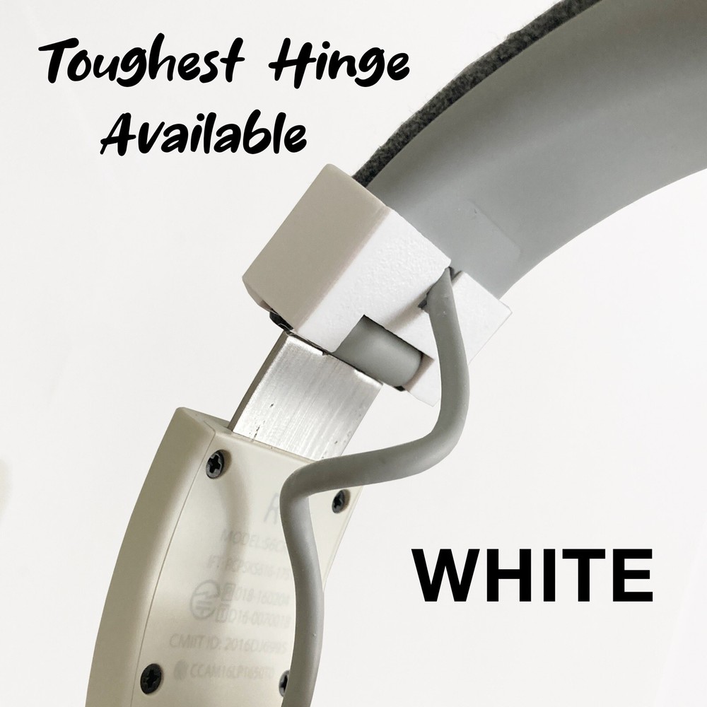 (2 Pack) WHITE Premium Skullcandy Crusher Wireless Headphones Hinge Replacement