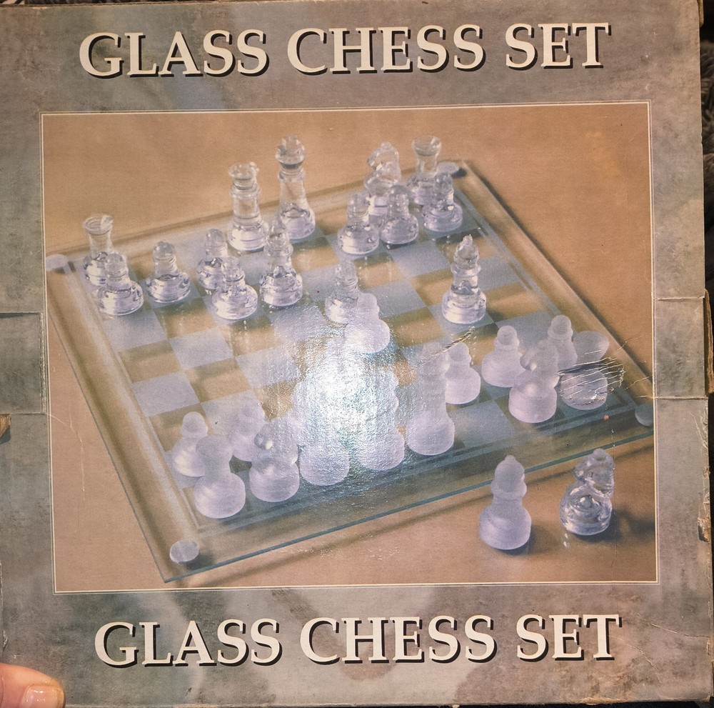 Antique Glass Chess Set