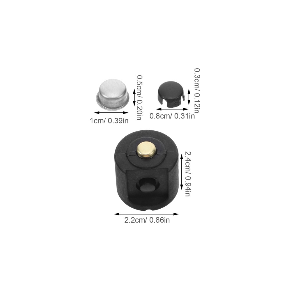 12 sets Flashlight End Cap Small Switch Cover Mini Push Button Seal Cap Metal