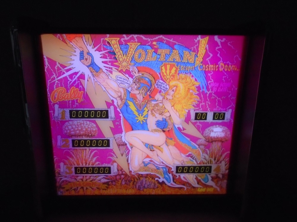 Bally Voltan Escapes Cosmic Doom Pinball Head LED Display light box
