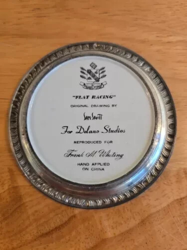 3 Frank Whiting Sam Savitt Equestrian Hunting Sterling Silver Coasters
