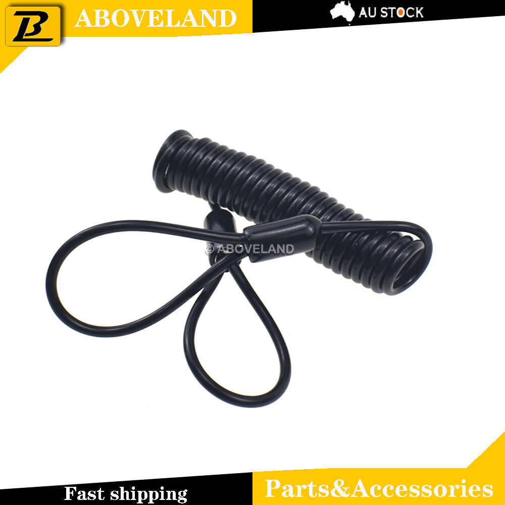 1.5M Motorcycle Scooter Alarm Disc Lock Security Spring Reminder Cable Black