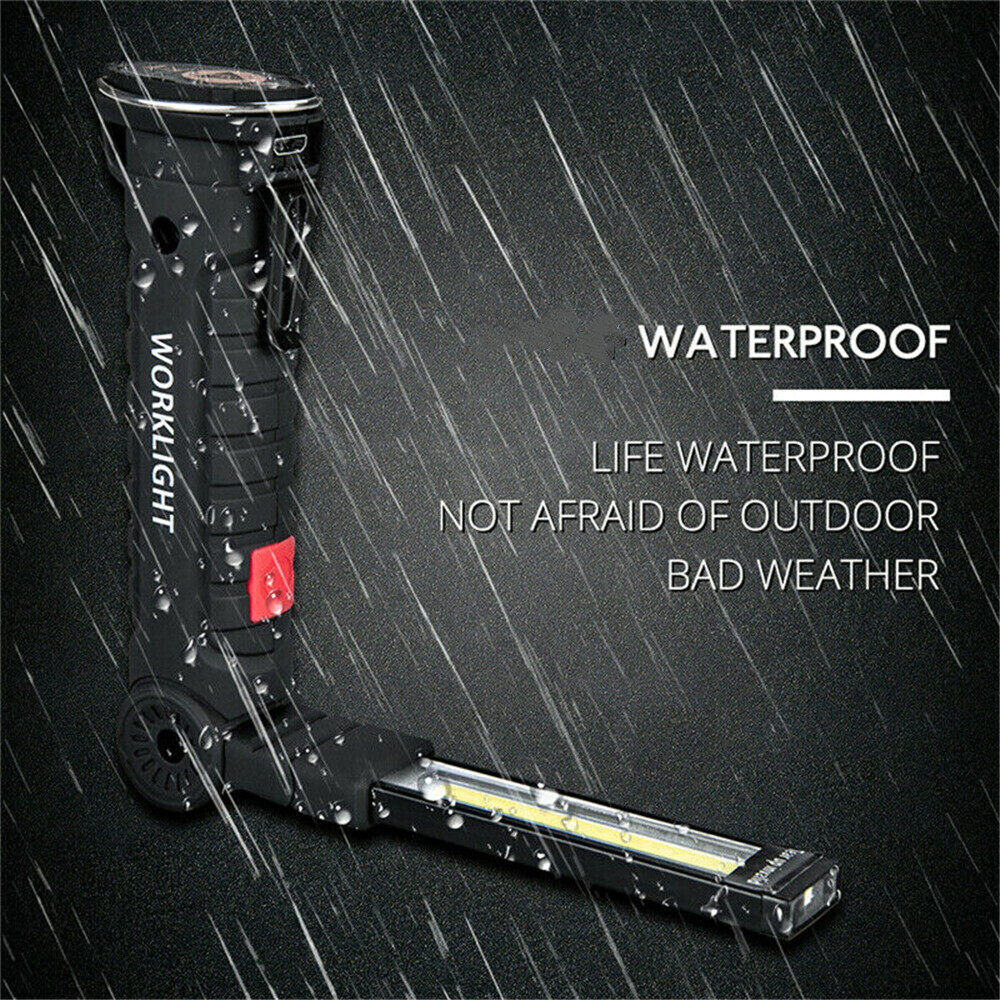 2x Set Multifunction Super Bright LED Work Lights Rechargeable Flashlight