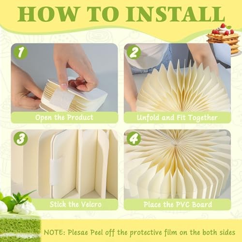 4 Pack Buffet Risers, Foldable Food Display Stands for Buffet Table, 4pcs Beige