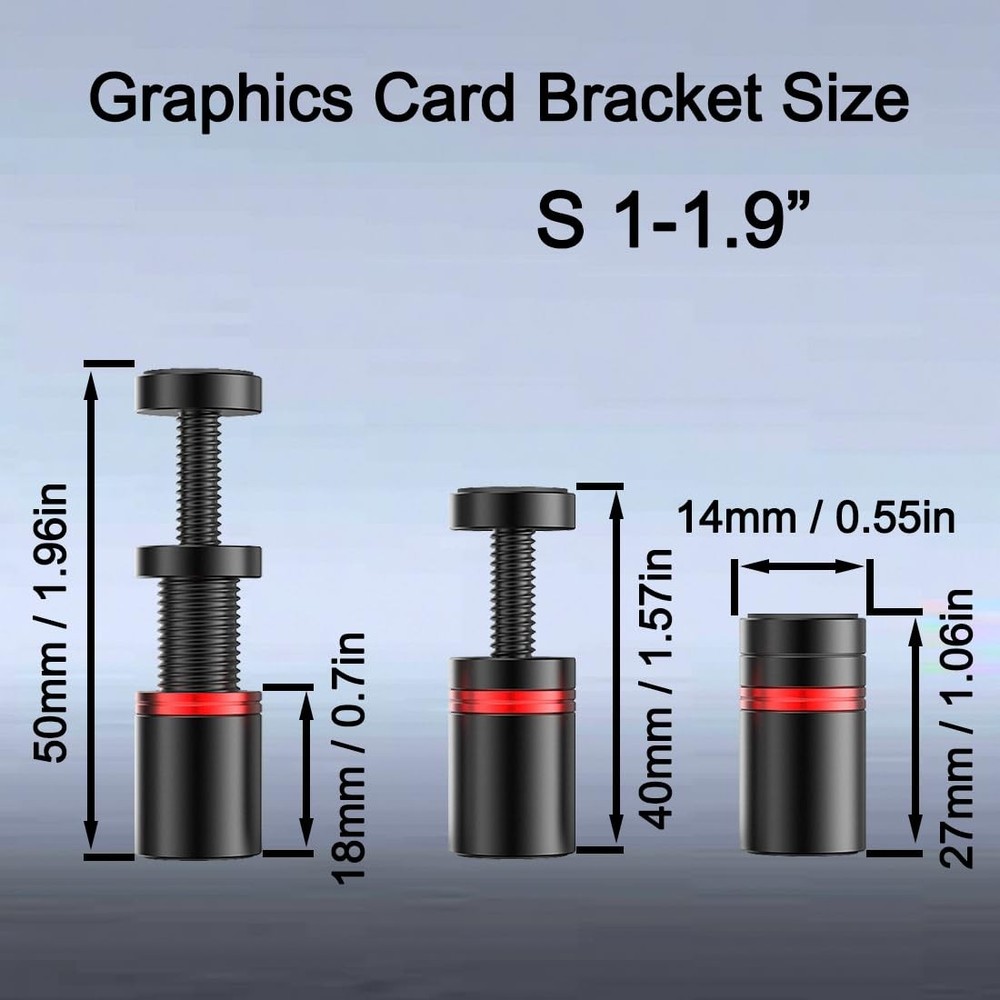 Graphics Card GPU Support Bracket Adjustable Height Magnet Non-Slip S1-1.9