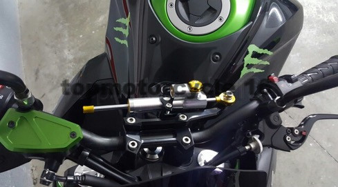 CNC Grey Universal Steering Damper Motorcycle Stabilizer Linear Reversed Safety