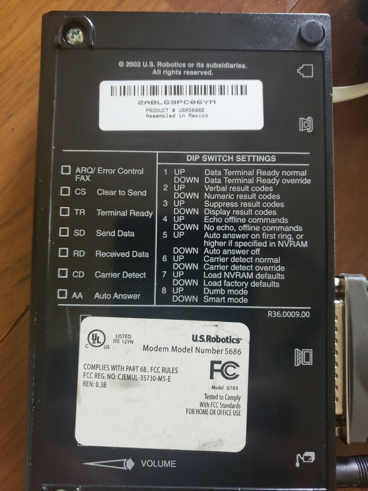 US Robotics V.92 USR5686E External Modem + Fax