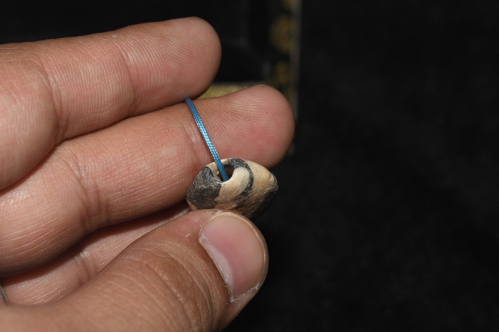Authentic Ancient Central Asian Jasper Stone Bead in Perfect Condition