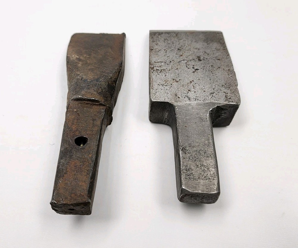 (2) Vintage Hardy Tool Cutoff Blacksmithing Anvil Tool - 2" & 1 ½"