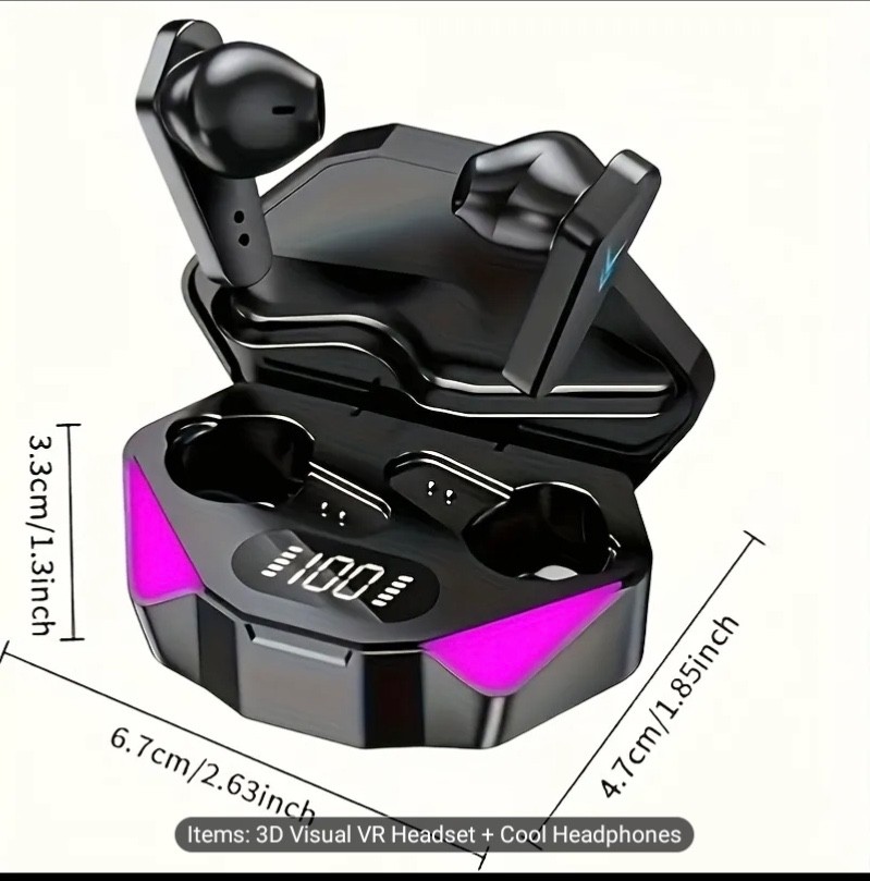 VR 3D Headset Virtual Reality Goggles + Headphones For IOS Android