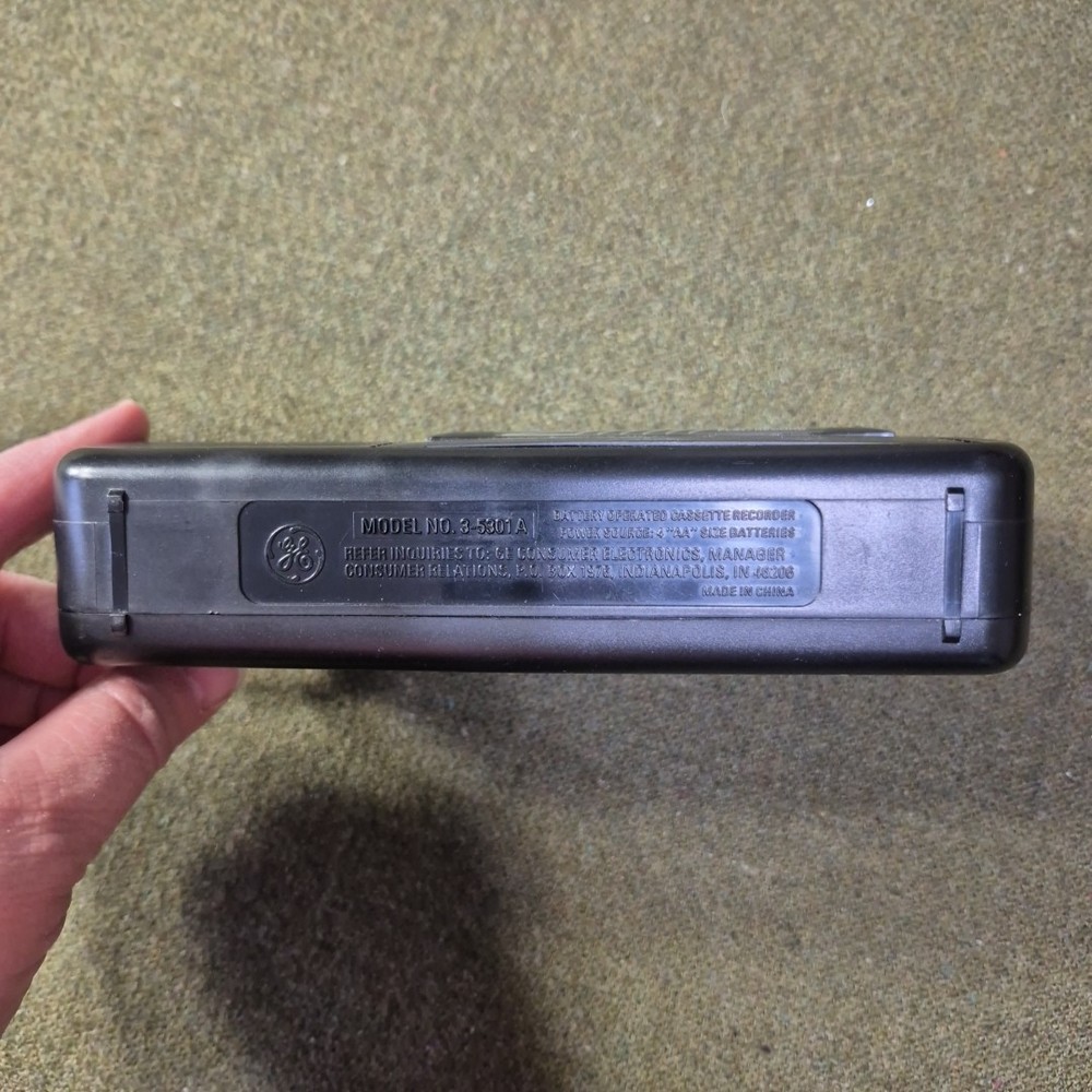 GE Cassette Recorder – Tested –Compact, High Mic Sensitivity - USED
