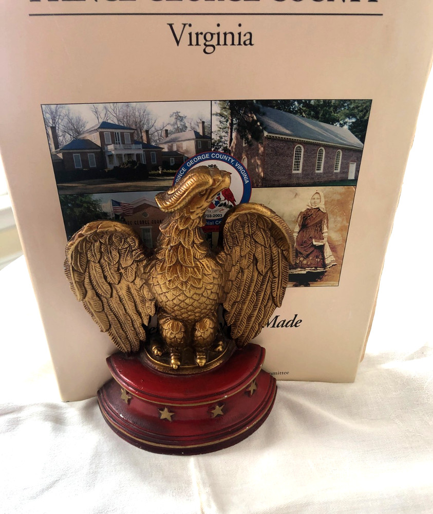 Pair Sexton USA Z Metal Eagle Bookends, Signed
