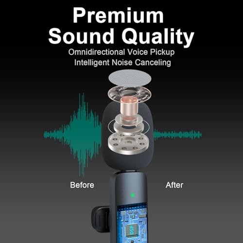 Professional Wireless Lavalier Microphone for iPhone, iPad, Android Phone,