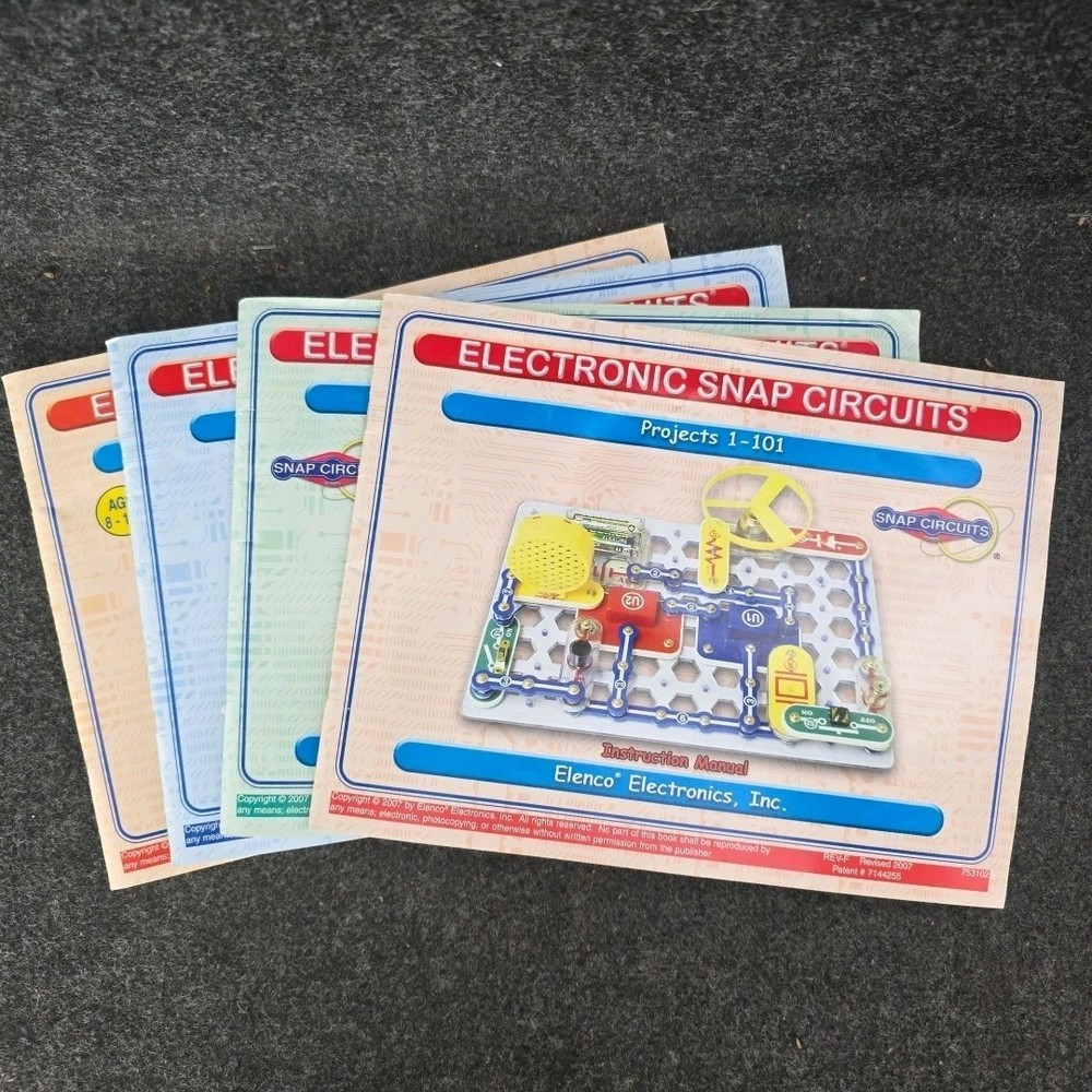 3- ELENCO Snap Circuits Instruction Books Projects (3) And Experiments (1)